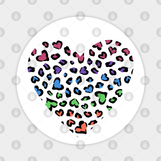 Cheetah Heart - Rainbow Magnet by ameemax